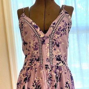 Springtime / Summer Casual Boho Dress in Shades of Purple